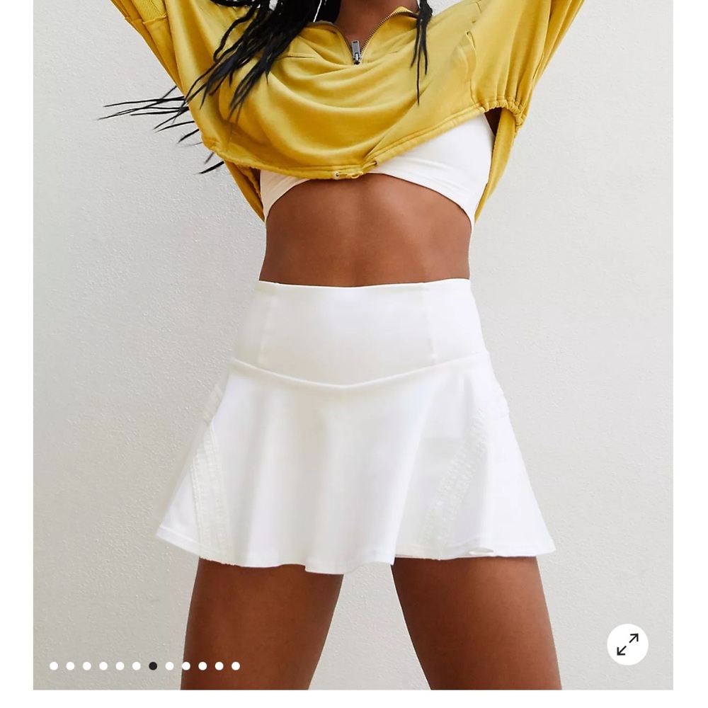 Free People Pleats and Thank You Skort White